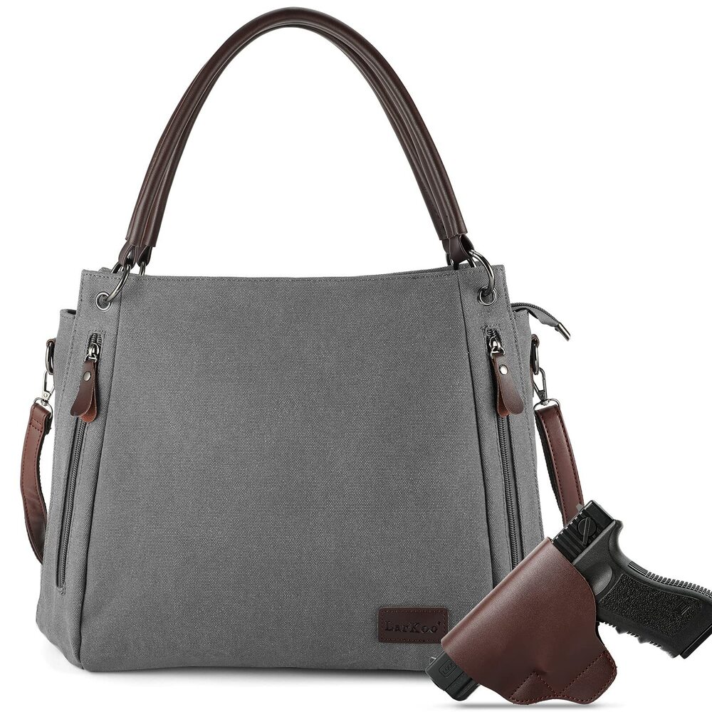 3448 Concealed Carry Crossbody bag with removable pistol holster handbag